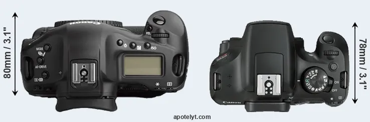 Compare 1Ds Mark II versus T6 top