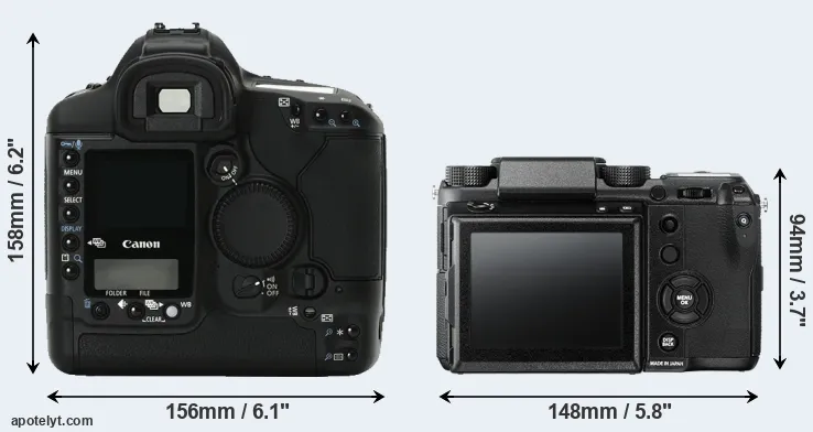 Comparison 1Ds Mark II or GFX 50S rear