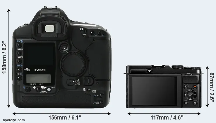 Comparison 1Ds Mark II or X-A1 rear