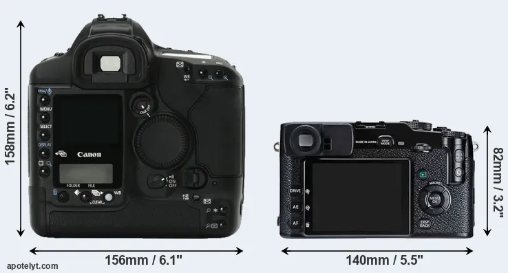 Comparison 1Ds Mark II or X-Pro1 rear