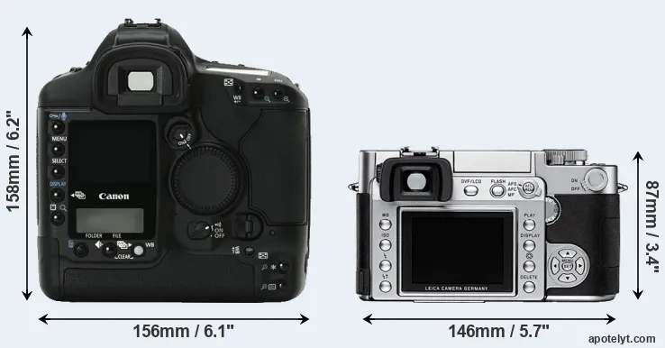 Comparison 1Ds Mark II or Digilux 3 rear