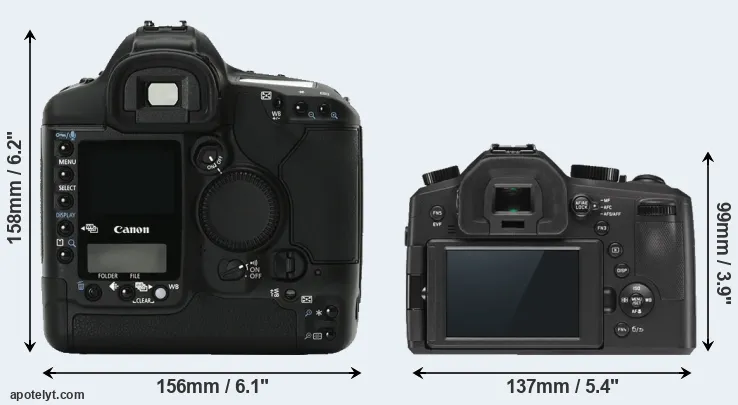 Comparison 1Ds Mark II or V-LUX Typ 114 rear