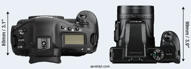 Compare 1Ds Mark II versus B600 top