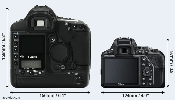 Comparison 1Ds Mark II or D3500 rear