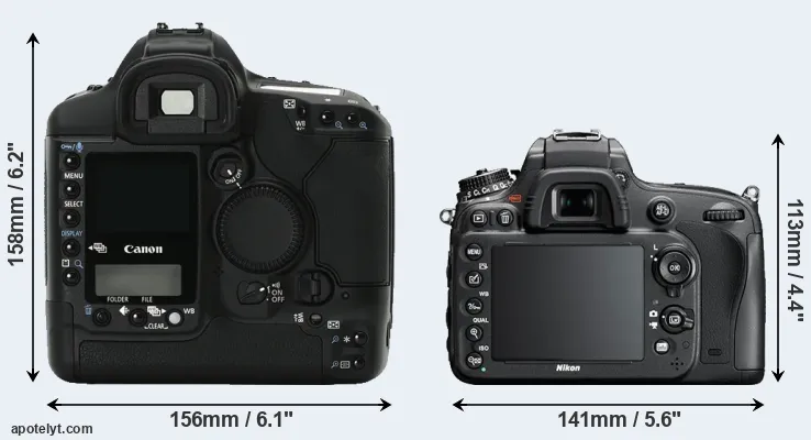 Comparison 1Ds Mark II or D610 rear