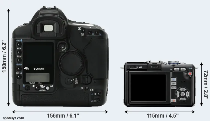 Comparison 1Ds Mark II or E-PL1 rear
