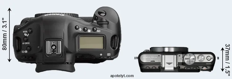 Compare 1Ds Mark II versus E-PL3 top