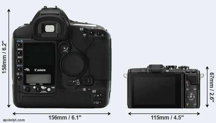 Comparison 1Ds Mark II or E-PL7 rear