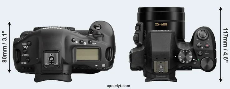 Compare 1Ds Mark II versus FZ330 top