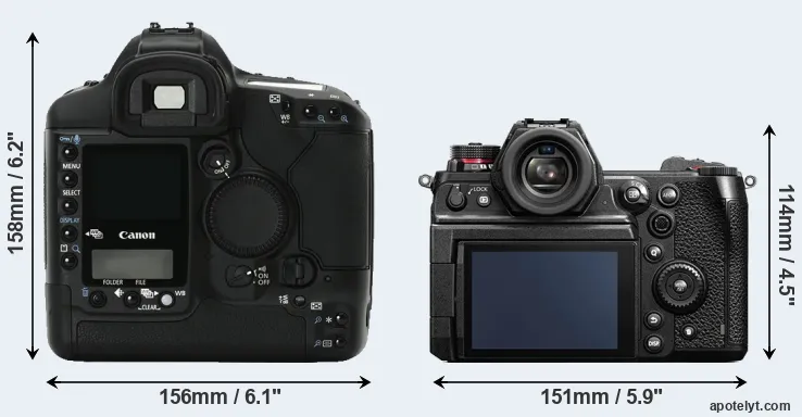 Comparison 1Ds Mark II or S1H rear