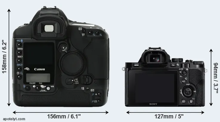 Comparison 1Ds Mark II or A7R rear