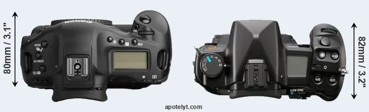 Compare 1Ds Mark II versus A900 top