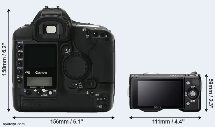Comparison 1Ds Mark II or NEX-5N rear