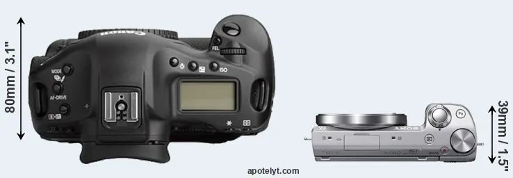 Compare 1Ds Mark II versus NEX-5T top