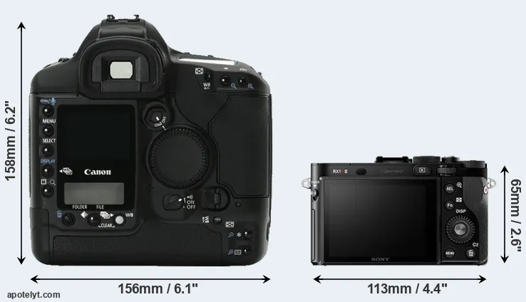 Comparison 1Ds Mark II or RX1R II rear