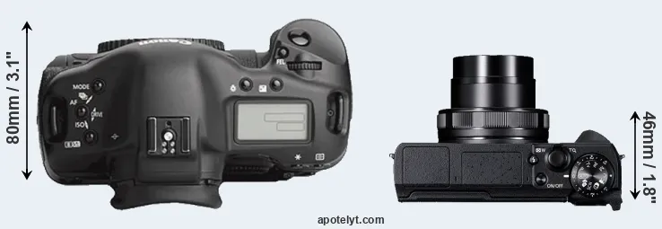 Compare 1Ds Mark III versus G5X Mark II top