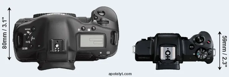 Compare 1Ds Mark III versus M50 Mark II top