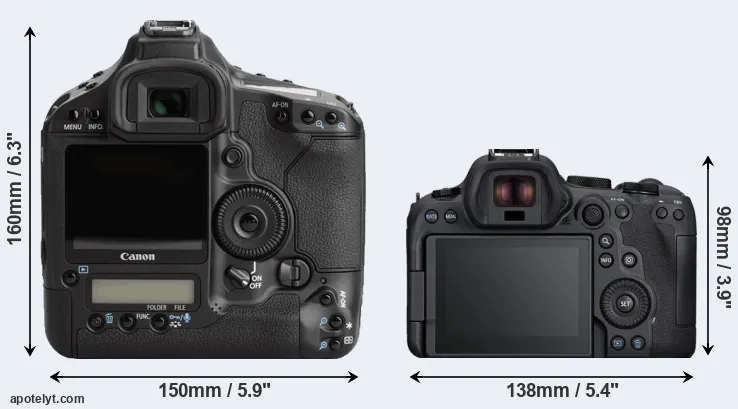 Comparison 1Ds Mark III or R6 Mark II rear