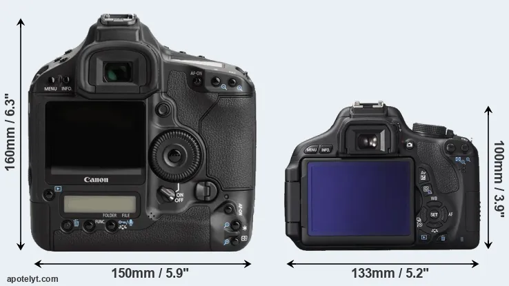 Comparison 1Ds Mark III or T3i rear