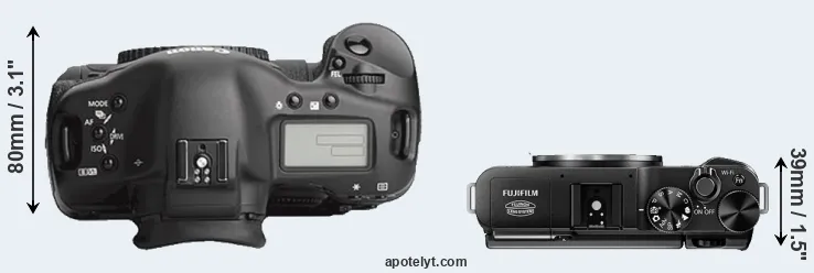 Compare 1Ds Mark III versus X-M1 top