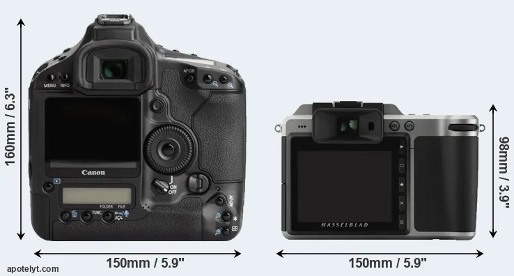 Comparison 1Ds Mark III or X1D rear