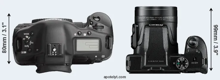 Compare 1Ds Mark III versus B600 top