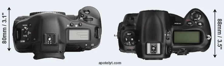 Compare 1Ds Mark III versus D3X top
