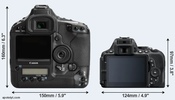 Comparison 1Ds Mark III or D5500 rear