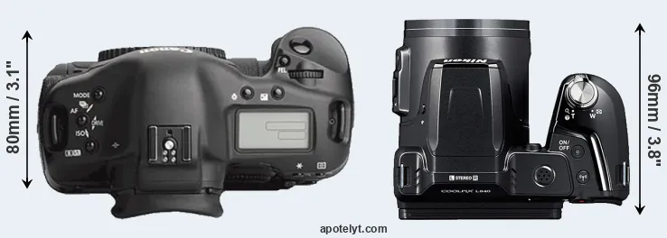 Compare 1Ds Mark III versus L840 top