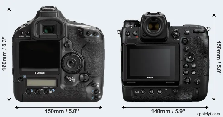 Comparison 1Ds Mark III or Z9 rear