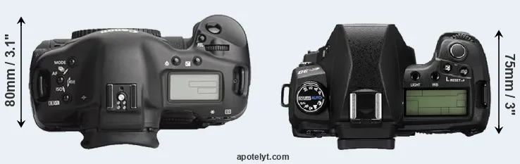 Compare 1Ds Mark III versus E-30 top