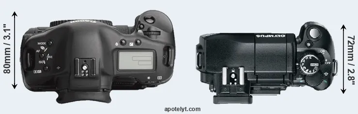 Compare 1Ds Mark III versus E-330 top