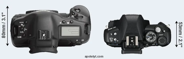 Compare 1Ds Mark III versus E-450 top