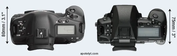 Compare 1Ds Mark III versus E-5 top