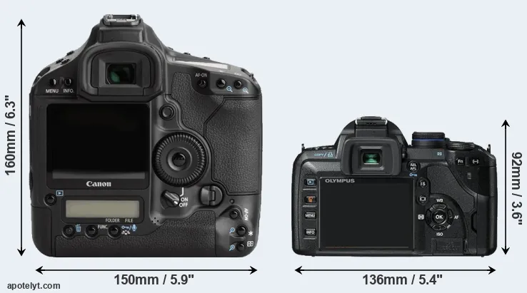 Comparison 1Ds Mark III or E-520 rear