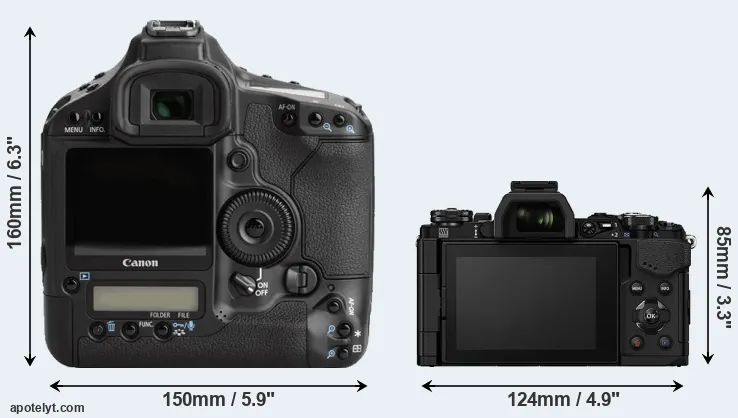 Comparison 1Ds Mark III or E-M5 II rear