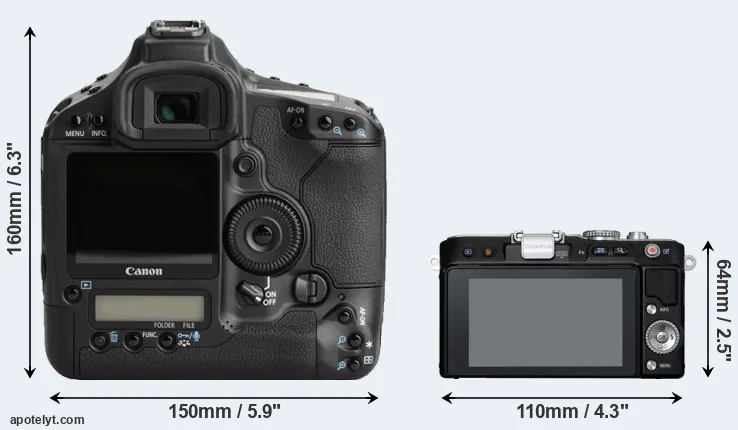Comparison 1Ds Mark III or E-PL3 rear
