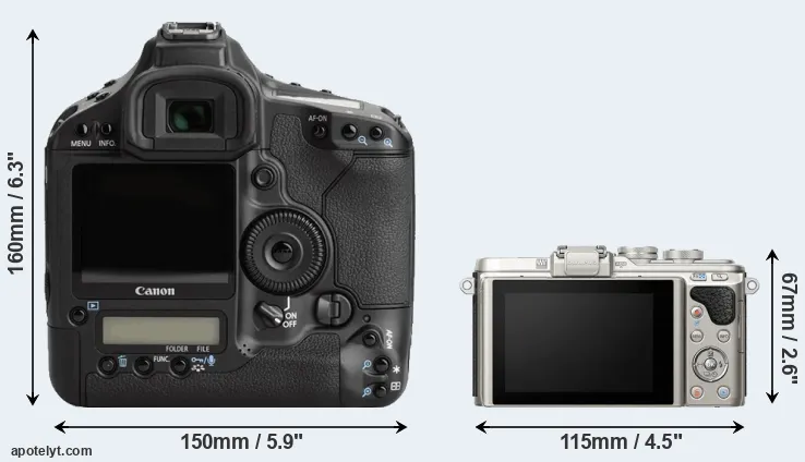 Comparison 1Ds Mark III or E-PL8 rear