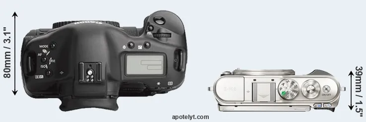 Compare 1Ds Mark III versus E-PL9 top