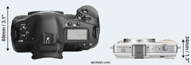Compare 1Ds Mark III versus E-PM2 top