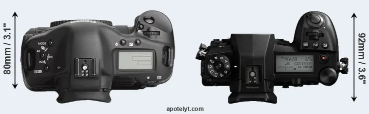 Compare 1Ds Mark III versus G9 top