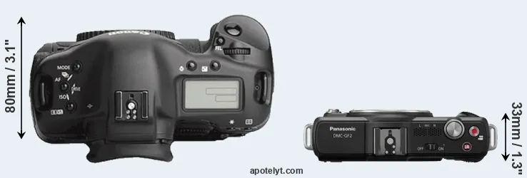 Compare 1Ds Mark III versus GF2 top