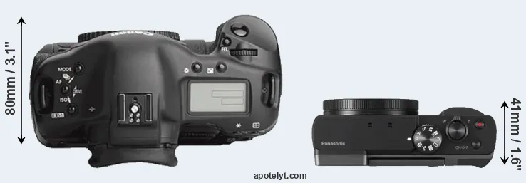 Compare 1Ds Mark III versus TZ90 top