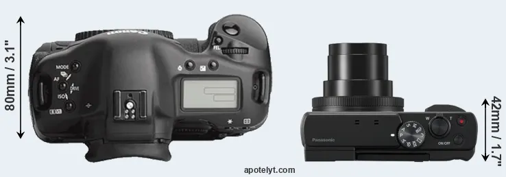 Compare 1Ds Mark III versus ZS80 top