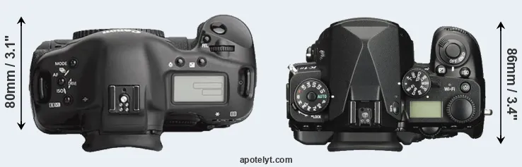 Compare 1Ds Mark III versus K-1 II top