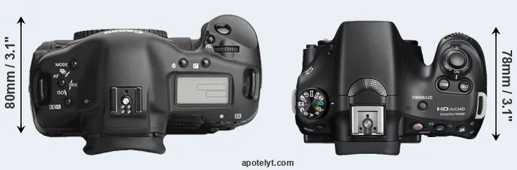 Compare 1Ds Mark III versus A58 top