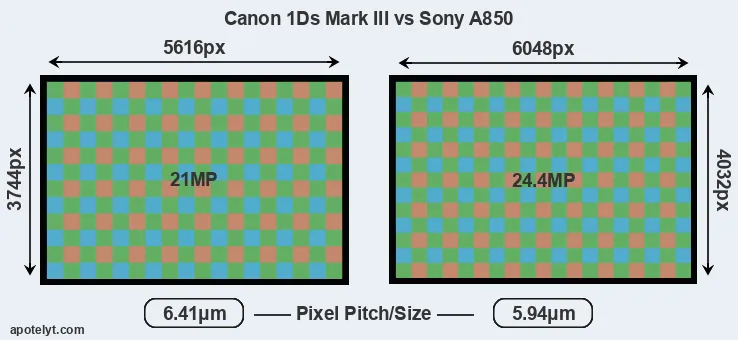 1Ds Mark III versus A850 MP