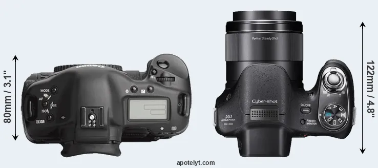 Compare 1Ds Mark III versus H400 top