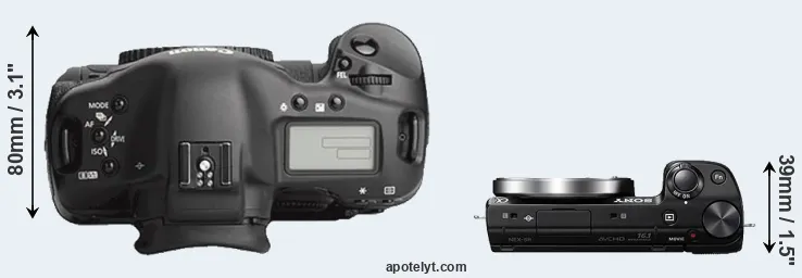 Compare 1Ds Mark III versus NEX-5R top