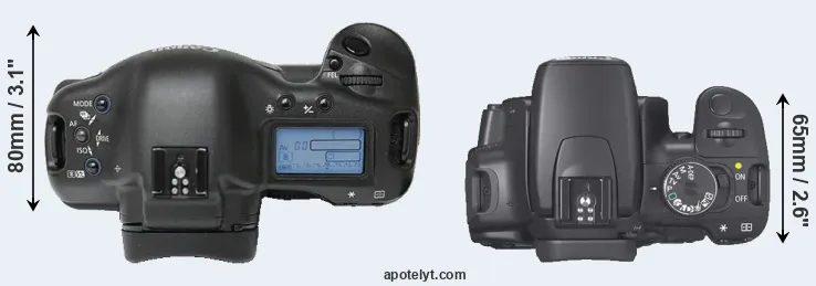Compare 1Ds versus 400D top